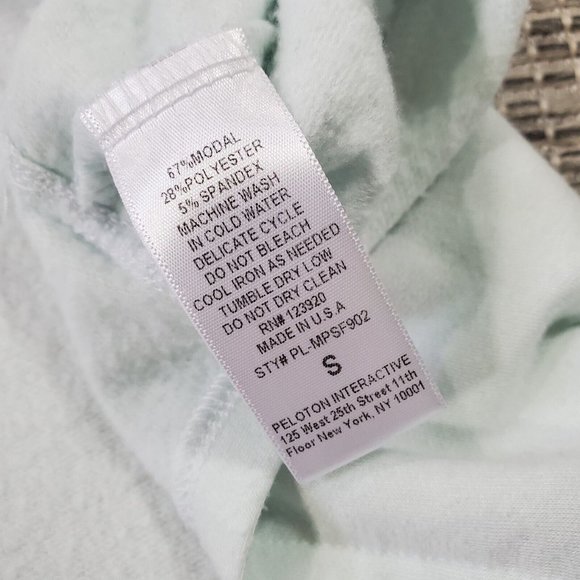Peloton Cowl Neck Pullover Sweatshirt Womens Small Legacy Mint Green Side Slits - Picture 10 of 13